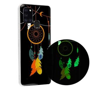 For Samsung Galaxy A21s Luminous TPU Mobile Phone Protective Case(Black Wind Chimes)