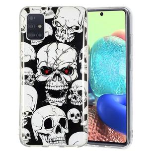 For Samsung Galaxy A71 5G Luminous TPU Mobile Phone Protective Case(Ghost Head)