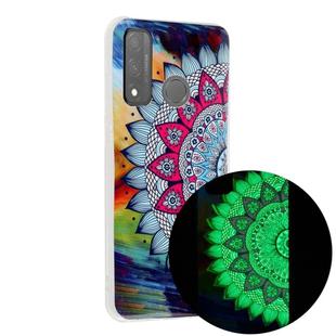 For Huawei P smart 2020 Luminous TPU Mobile Phone Protective Case(Half-flower)