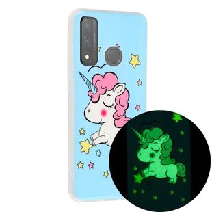 For Huawei P smart 2020 Luminous TPU Mobile Phone Protective Case(Star Unicorn)