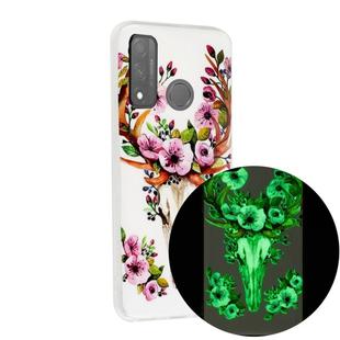 For Huawei P smart 2020 Luminous TPU Mobile Phone Protective Case(Flower Deer)