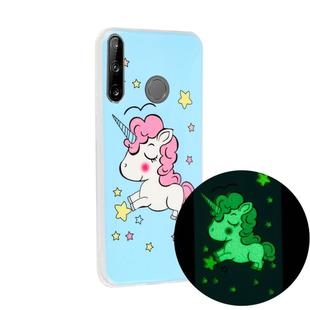 For Huawei P40 lite E Luminous TPU Mobile Phone Protective Case(Star Unicorn)