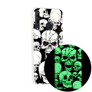 For Huawei Y6p Luminous TPU Mobile Phone Protective Case(Ghost Head)