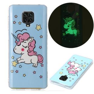 For Xiaomi Redmi Note 9 Pro Luminous TPU Mobile Phone Protective Case(Star Unicorn)