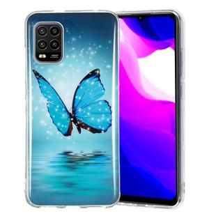 For Xiaomi Mi 10 Lite Luminous TPU Mobile Phone Protective Case(Butterfly)