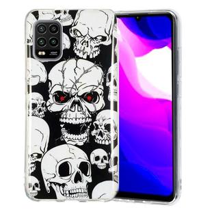 For Xiaomi Mi 10 Lite Luminous TPU Mobile Phone Protective Case(Ghost Head)