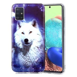 For Samsung Galaxy A71 5G Luminous TPU Soft Protective Case(Starry Sky Wolf)