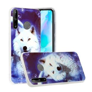 For Huawei P40 Lite E Luminous TPU Soft Protective Case(Starry Sky Wolf)