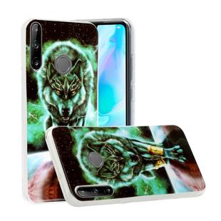 For Huawei P40 Lite E Luminous TPU Soft Protective Case(Ferocious Wolf)