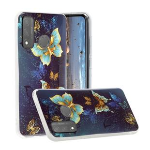 For Huawei P Smart 2020 Luminous TPU Soft Protective Case(Double Butterflies)
