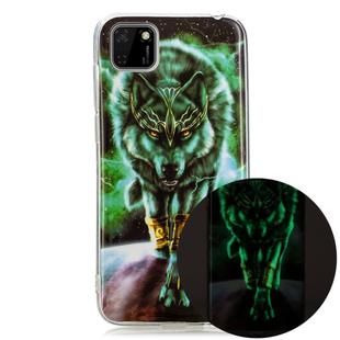 For Huawei Y5p (2020) Luminous TPU Soft Protective Case(Ferocious Wolf)