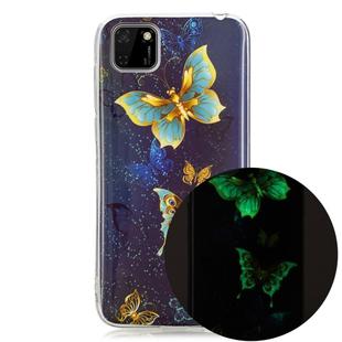 For Huawei Y5p (2020) Luminous TPU Soft Protective Case(Double Butterflies)