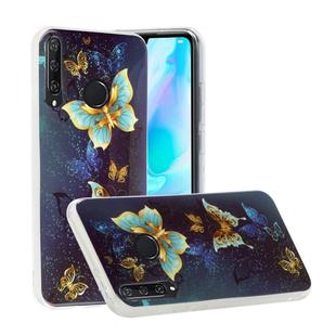 For Huawei Y6p (2020) Luminous TPU Soft Protective Case(Double Butterflies)