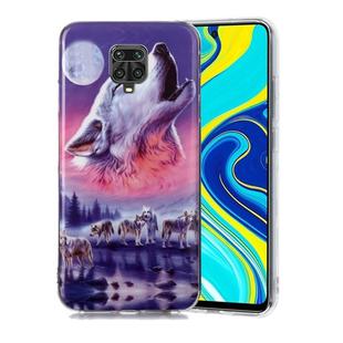 For Xiaomi Redmi Note 9 Pro Luminous TPU Soft Protective Case(Seven Wolves)