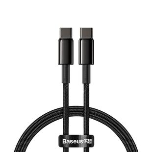 Baseus Tungsten Gold Series 100W USB-C / Type-C to USB-C / Type-C Fast Charging Data Cable, Length:1m(Black)