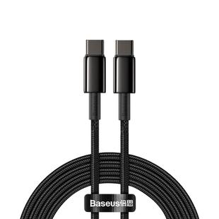 Baseus Tungsten Gold Series 100W USB-C / Type-C to USB-C / Type-C Fast Charging Data Cable, Length:2m(Black)