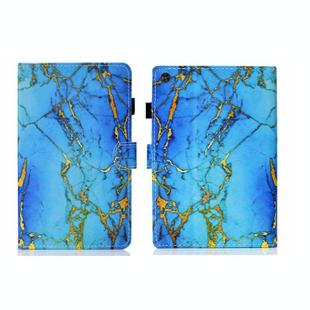 For Samsung Galaxy Tab A9+ Coloured Drawing Stitching Flip PU Tablet Case with Sleep / Wake-up Function(Gilded Marble)