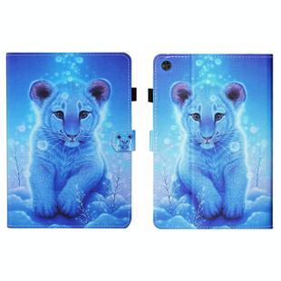 For Samsung Galaxy Tab A9+ Coloured Drawing Stitching Smart Leather Tablet Case with Sleep / Wake-up Function(Little Tiger)