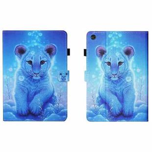 For Samsung Galaxy Tab A9 Coloured Drawing Stitching Smart Leather Tablet Case with Sleep / Wake-up Function(Little Tiger)