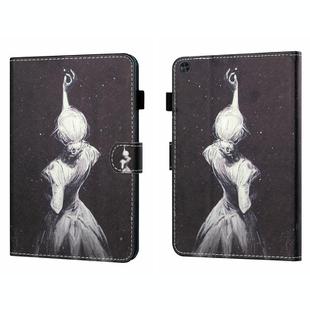 For Samsung Galaxy Tab A9+ Coloured Drawing Stitching Flip PU Tablet Case with Sleep / Wake-up Function(Star Girl)