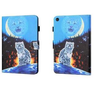 For Samsung Galaxy Tab A9 Coloured Drawing Stitching Flip PU Tablet Case with Sleep / Wake-up Function(Double Shadow Tiger)