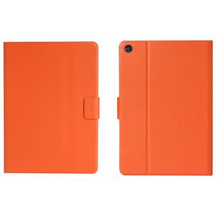 For Samsung Galaxy Tab A9 Pure Color PU Tablet Case with Sleep / Wake-up Function(Orange)