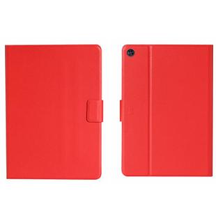 For Samsung Galaxy Tab A9 Pure Color PU Tablet Case with Sleep / Wake-up Function(Red)