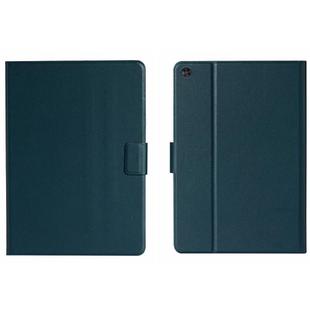 For Samsung Galaxy Tab A9 Pure Color PU Tablet Case with Sleep / Wake-up Function(Dark Green)
