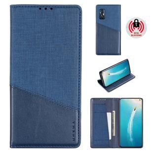 For Vivo V19 / V17 MUXMA MX109 Horizontal Flip Leather Case with Holder & Card Slot & Wallet(Blue)
