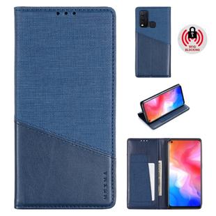 For Vivo Y50 MUXMA MX109 Horizontal Flip Leather Case with Holder & Card Slot & Wallet(Blue)