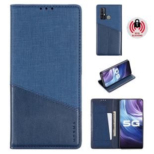 For Vivo Z6 MUXMA MX109 Horizontal Flip Leather Case with Holder & Card Slot & Wallet(Blue)