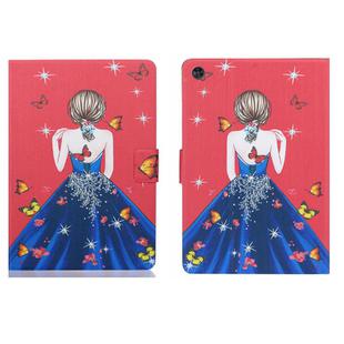 For Samsung Galaxy Tab A9+ Voltage Coloured Drawing Smart PU Tablet Case with Sleep / Wake-up Function(Girl Back)
