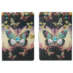 For Samsung Galaxy Tab A9+ Voltage Coloured Drawing Smart PU Tablet Case with Sleep / Wake-up Function(Butterflies)