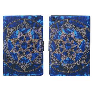 For Samsung Galaxy Tab A9 Voltage Coloured Drawing Smart PU Tablet Case with Sleep / Wake-up Function(Blue Mandala)