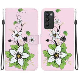 For Tecno Camon 18 / 18P Crystal Texture Colored Drawing Leather Phone Case(Lily)