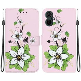 For Tecno Camon 19 Neo Crystal Texture Colored Drawing Leather Phone Case(Lily)
