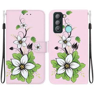 For Tecno Pop 5 LTE BD4 Crystal Texture Colored Drawing Leather Phone Case(Lily)