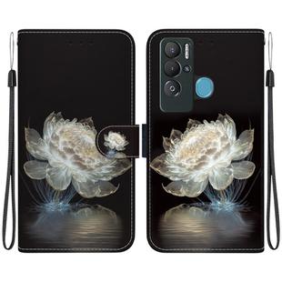 For Tecno Pova Neo LE6 Crystal Texture Colored Drawing Leather Phone Case(Crystal Peony)