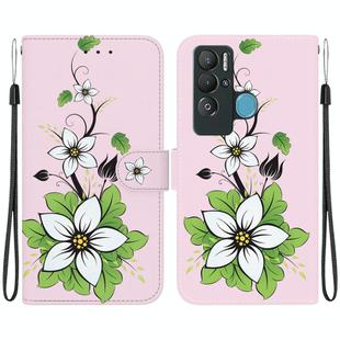 For Tecno Pova Neo LE6 Crystal Texture Colored Drawing Leather Phone Case(Lily)