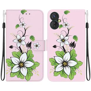 For Tecno Spark 9 Pro / 9T KH7 Crystal Texture Colored Drawing Leather Phone Case(Lily)