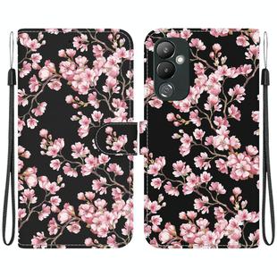 For Tecno Pova 4 Crystal Texture Colored Drawing Leather Phone Case(Plum Bossom)