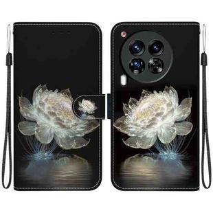 For Tecno Camon 30 Premier 5G Crystal Texture Colored Drawing Leather Phone Case(Crystal Peony)