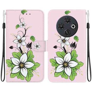 For Tecno Spark 30C Crystal Texture Colored Drawing Leather Phone Case(Lily)