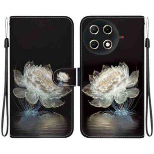 For Tecno Camon 30S / Camon 30S Pro Crystal Texture Colored Drawing Leather Phone Case(Crystal Peony)