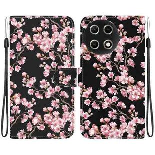 For Tecno Camon 30S / Camon 30S Pro Crystal Texture Colored Drawing Leather Phone Case(Plum Bossom)