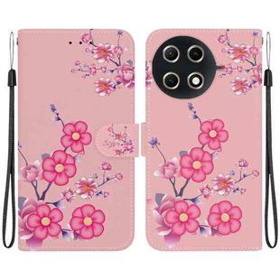 For Tecno Camon 30S / Camon 30S Pro Crystal Texture Colored Drawing Leather Phone Case(Cherry Blossoms)