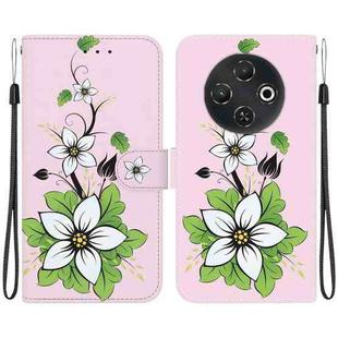 For Tecno Pop 9 5G / Spark 30C 5G Crystal Texture Colored Drawing Leather Phone Case(Lily)