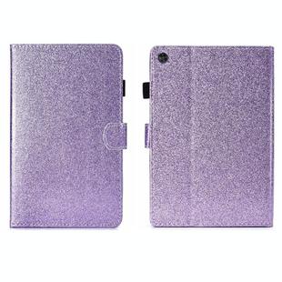 For Samsung Galaxy Tab A9+ Glitter Powder Smart PU Tablet Case with Sleep / Wake-up Function(Purple)