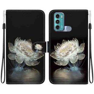 For Motorola Moto G60 / G40 Fusion Crystal Texture Colored Drawing Leather Phone Case(Crystal Peony)