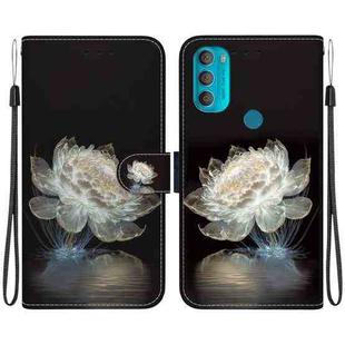 For Motorola Moto G71 Crystal Texture Colored Drawing Leather Phone Case(Crystal Peony)